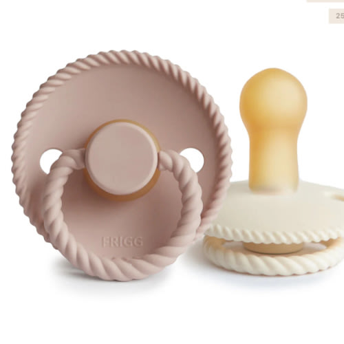 FRIGG ROPE Mix Duo Pacifier | Blush + Cream – littlewhimsy