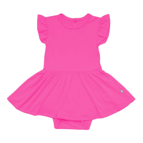 KYTE Baby ™ | Twirl Bodysuit Dress In Raspberry