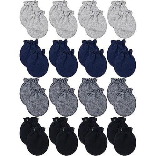 16 Pairs Newborn Baby Cotton Mittens No Scratch Gloves Unisex Newborn Mittens for baby Boys Girls 0-6 Months Style 1