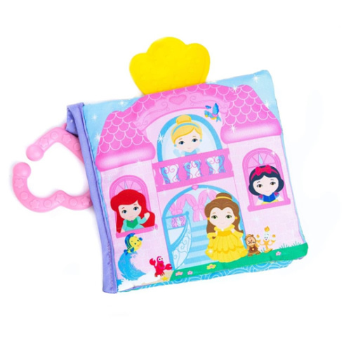 Kids Preferred Disney Baby - Disney Princess Soft Book with Teether Toy & Crinke Pages - Picture Book for Newborns
