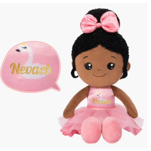 Black Personalized Ballerina Soft Cloth Rag Princess Baby Toy Doll – Ifrodoll