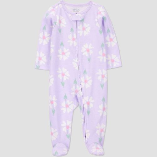 Carter's Just One You®️ Baby Girls' Floral Little Sister Sleep N' Play - Purple 6M
