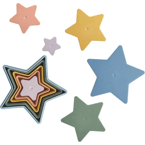 mushie Nesting Stars Toy | Made in Denmark (Retro)