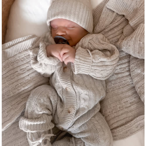 Luna + Luca Classic Cable Knit Jumpsuit - Natural