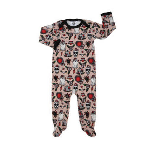 Heart & Cobweb baby sleepsuit – Metallimonsters