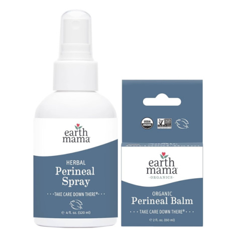 Earth Mama Postpartum Recovery Kit | Take Care Down There® with Organic Perineal Balm & Herbal Perineal Spray, 2-Piece Set
