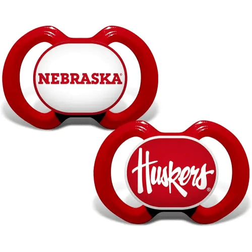 BabyFanatic Pacifier 2-Pack - NCAA Nebraska Cornhuskers - Officially Licensed League Gear