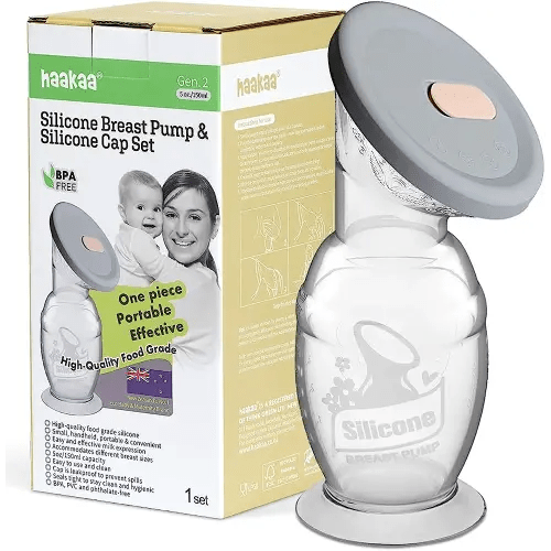 Amazon.com : haakaa Silicone Breast Pump & Silicone Cap 5oz/150ml : Baby