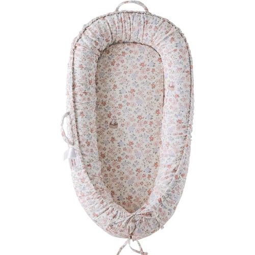 Infant Lounger, Baby Nest Cover for Baby Girls & Boys, Newborn Essentials for Baby 0-12 Months, 100% Cotton Breathable, Portable Travel Bed (Wonderland)