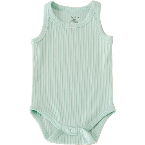 Water Lily Ribbed Organic Cotton Onesie