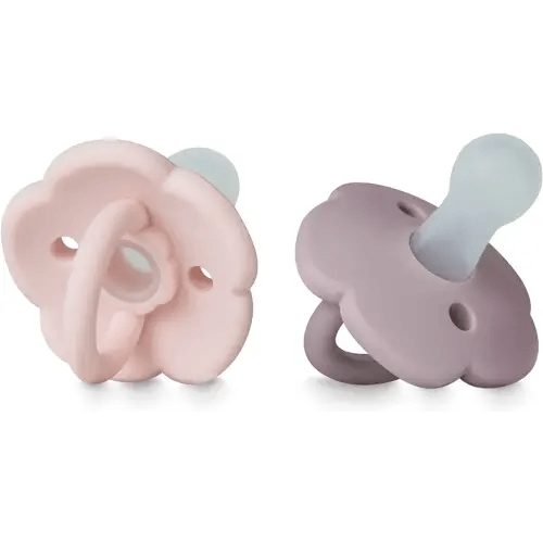 Moonkie Pacifiers Set of 2 | One-Piece Design Baby Pacifier with Large Air Holes | BPA-Free Safe Silicone Soother | 6 Months Up