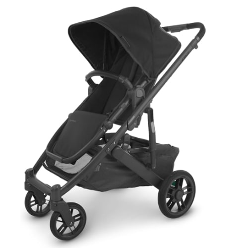 UPPAbaby Cruz V2 Stroller/Full-Featured Stroller with Travel System Capabilities/Toddler Seat, Bumper Bar, Bug Shield, Rain Shield Included/Jake (Charcoal/Carbon Frame/Black Leather)