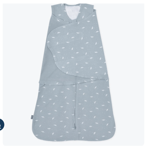 Blue Bird Print Cotton Swaddle Newborn | HALO