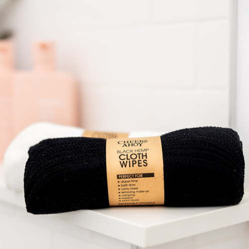Black Hemp Cloth Wipes