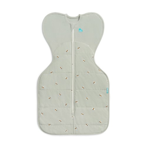 Love To Dream Quilted Stretch Cotton Swaddle Up 2.5 Tog Bees Olive Size Small