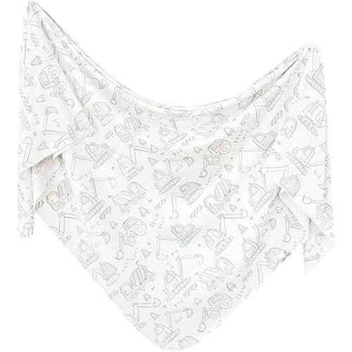 Large Premium Knit Baby Swaddle Receiving Blanket "Gage" by Copper Pearl