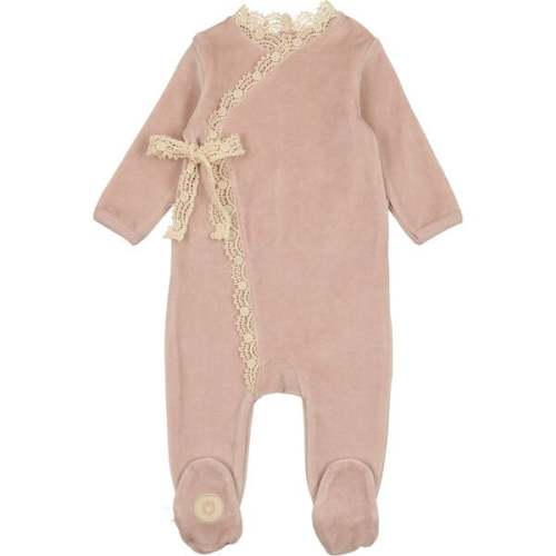 Tied Up in Lace Footie, Rose Smoke | 6 month