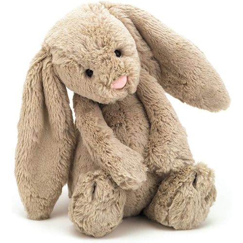Jellycat Bashful Beige Bunny Stuffed Animal, Medium, 12 inches - Medium - 12"