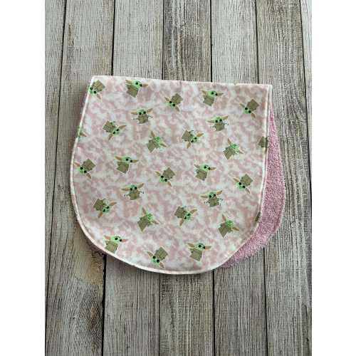 Star Wars/Pink Yoda Burp Cloth