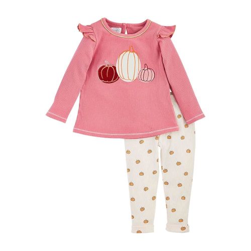 Mud Pie Baby Girls Pumpkin Tunic And Legging Set, Pink, 12-18 Months US