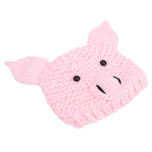Baby Knitted Hat, No Fading Baby Hat Crochet Pig Hat Durable Practical for Photography()