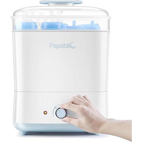 Papablic Baby Bottle Sterilizer and Dryer, Electric Steam Sanitizer for Baby Bottles & Essentials, Large Capacity Holds 11 Bottles