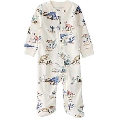 little planet by carter's Baby Sleep and Play made with Organic Cotton, Prehistoric Print, 3M