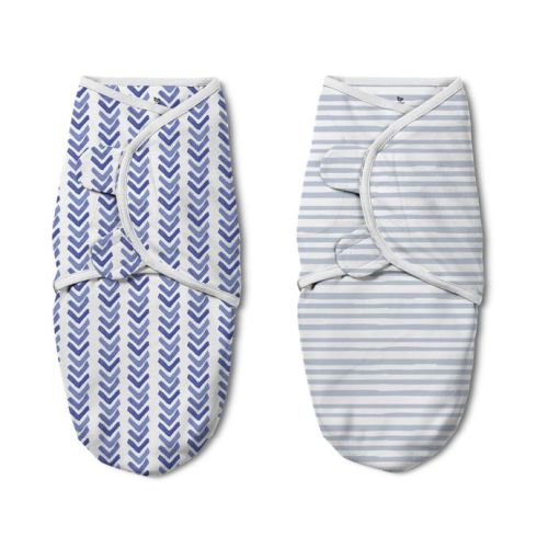 SwaddleMe® Luxe Watercolor Small/Medium 2-Pack Swaddles in Indigo
