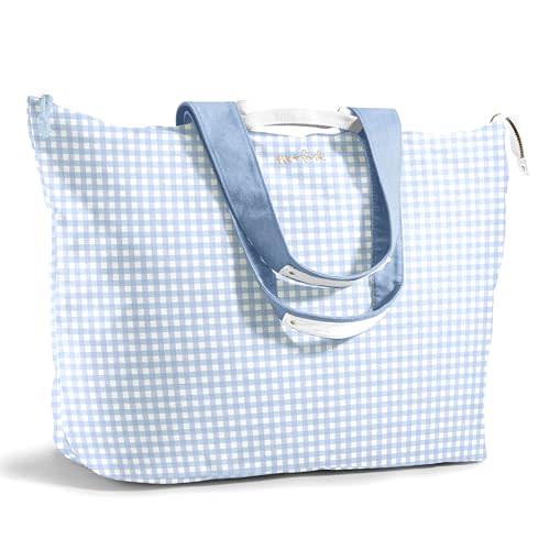 Fit & Fresh All The Things XL Beach Bag for Women, Oversized Travel Tote | Zip Closure, 3 Interior Pockets, 1 Large Zip Pocket, Dual Carry Handles, Canvas Weekender - Pool, College, Laundry, Groceries
