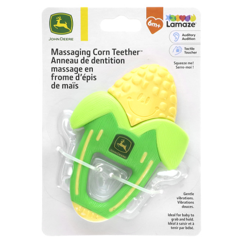 Lamaze John Deere Corn Massaging Baby Teether - John Deere Baby Teething Toy - Newborn Toys for Baby Teething Relief