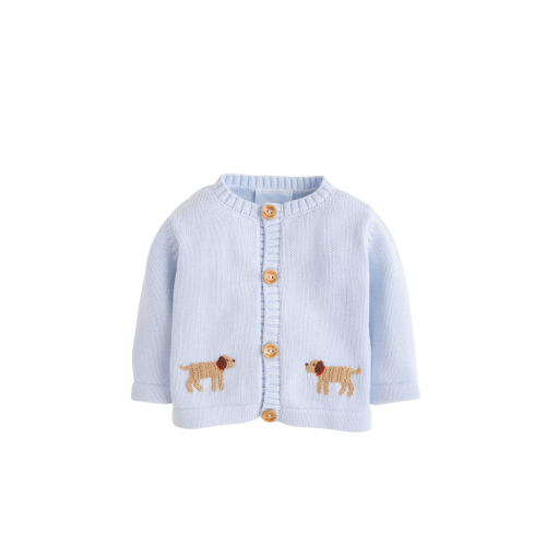 Little English - Boy Lab Crochet Blue Sweater Infant Babies – Dottie Doolittle