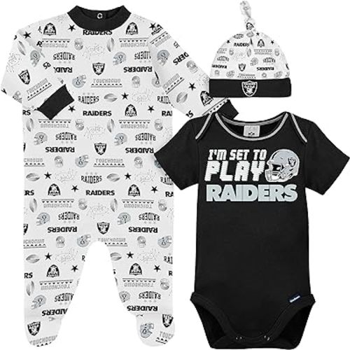 Gerber Unisex Baby NFL Team Footed Sleep and Play and Bodysuit Gift Set