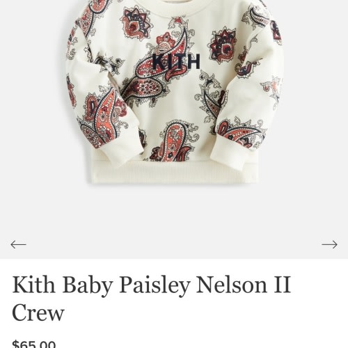 Kith Baby Paisley Nelson II Crew - Sandrift