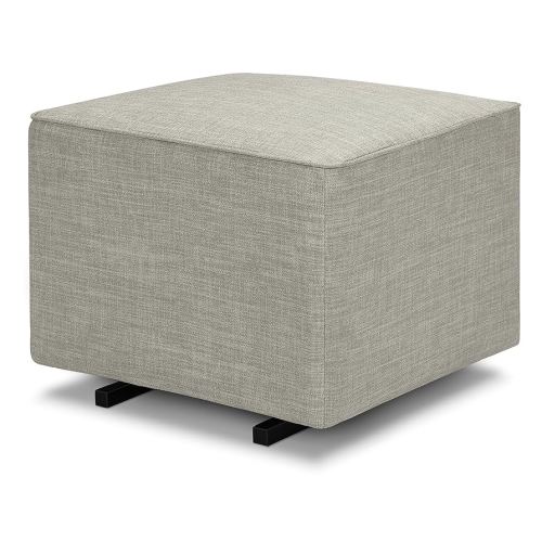 DaVinci Universal Gliding Ottoman in Performance Grey Linen, GREENGUARD Gold & CertiPUR-US Certified