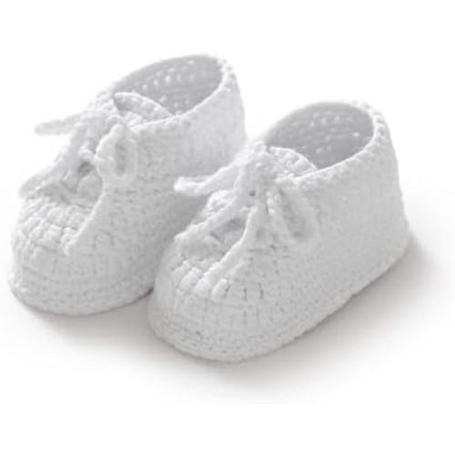 Hadetoto Baby Booties Newborn Cotton Knit Shoes Hand Crochet Soft First Walking Cozy Sneaker for Infant Boys Girls