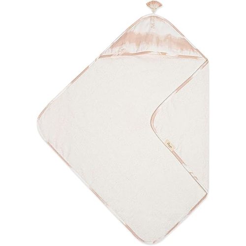 Crane Baby Hooded Towel, 100% Cotton & Terry Cloth Hooded Baby Towels for Boys & Girls, Pink Tie-Dye, 30" w x 30" h, Hooded Baby Beach Towel, Baby Pool Towel, Baby Bath Towel, Hooded Towels for Baby