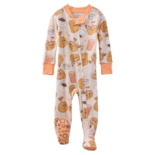Cruz One-Piece Organic Cotton Footie Pajamas, 18M