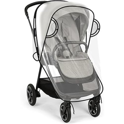 Rain Cover Compatible with Nuna Stroller - Waterproof Stroller Rain Cover, Windproof Travel Weather Shield, Durable Protect from Dust and Snow with Breathable, Travel Strollers Accessories
