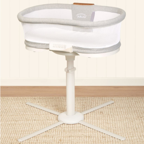 HALO - BassiNest Luxe Vibrating Bassinet, Bedside Sleeper - white