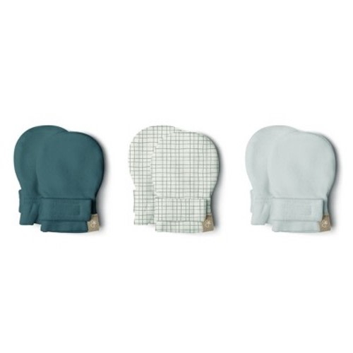 Goumi Stay On 3-Pack Mitts - Midnight + Gridlock + Desert Mist 0-3M