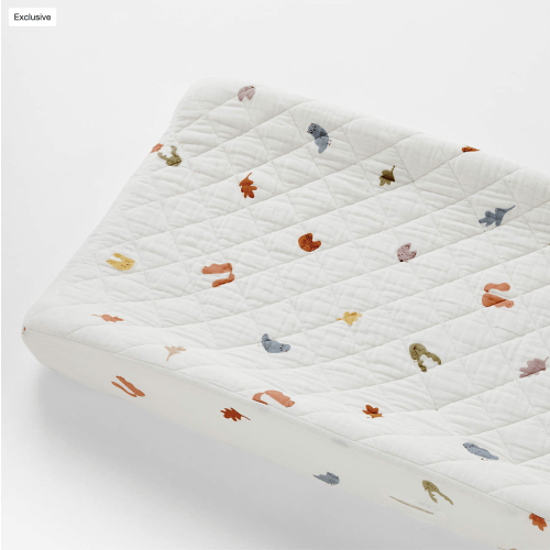 Supersoft Forest Animals Organic Cotton Baby Changing Pad Cover