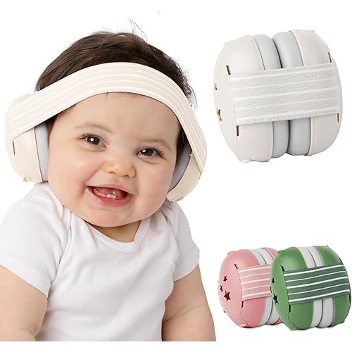 INDOORSY Baby Noise Cancelling Headphones - Baby Ear Muffs Noise Protection | Infant Ear Protection For Toddlers 0-36 Months