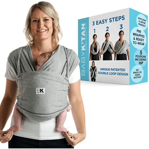 Original Baby K'tan Baby Carrier: #1 Easy Pre-Wrapped, Soft, Slip-On, No Rings, No Buckles | 5 in 1 Baby Sling Gift | The Best Hands Free Infant Wrap For Newborn to Toddler up to 35lb (See Size Chart)