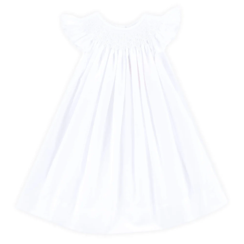 Shine Like A Pearl White Smocked Dress