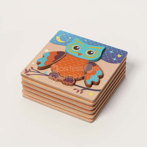 Montessori Puzzles 6 Pack - High-Quality Wood | 6-36 Months