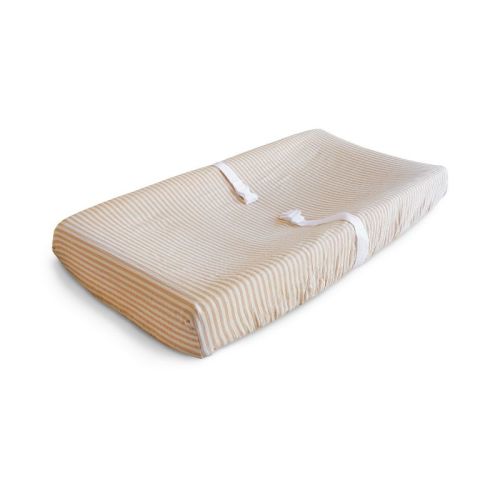 Extra Soft Muslin Changing Pad Cover Natural Stripe One Size