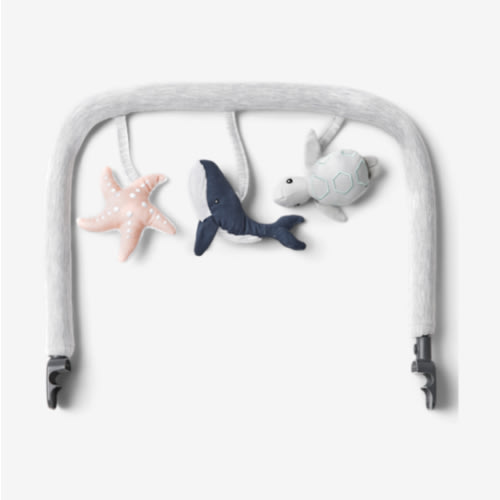 Ergobaby Evolve 3-in-1 Bouncer Toy Bar Accessory, Ocean Wonders Light Grey
