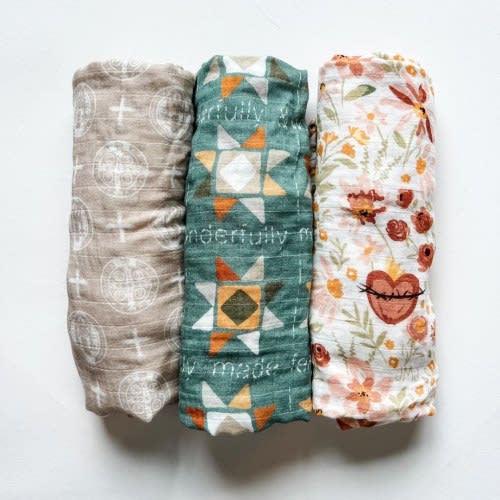 Catholic Baby Swaddle - Guadeloupe Stars