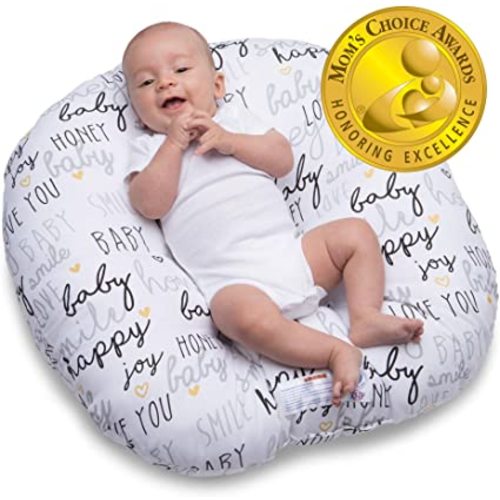 Boppy Original Newborn Lounger, Hello Baby Black and Gold - Standard