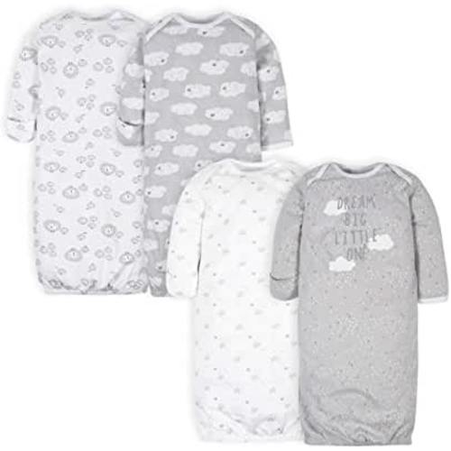 Gerber Unisex Baby Boy and Girls 4-Pack Sleeper Gown